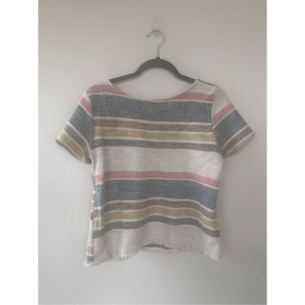 Green Envelope by Anthropologie Women's Striped Knit Top M